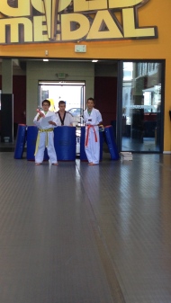 My boys at their last belt test for Taekwondo